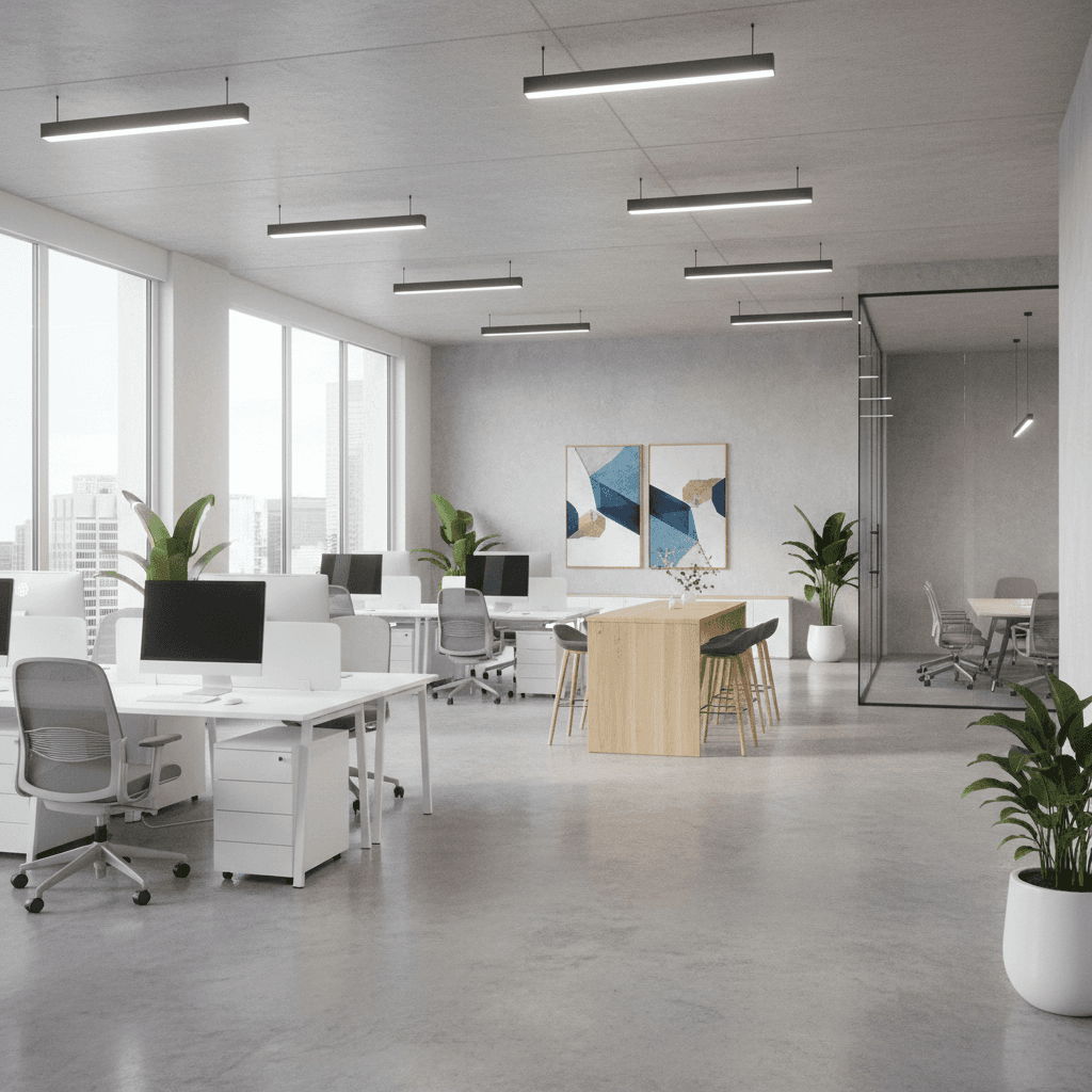 Commercial fit-out workspace