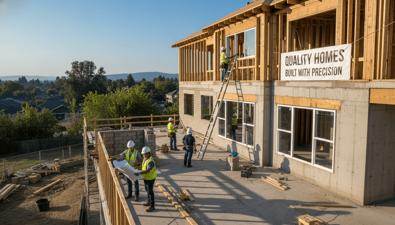 MRUU LTD construction team working on residential project